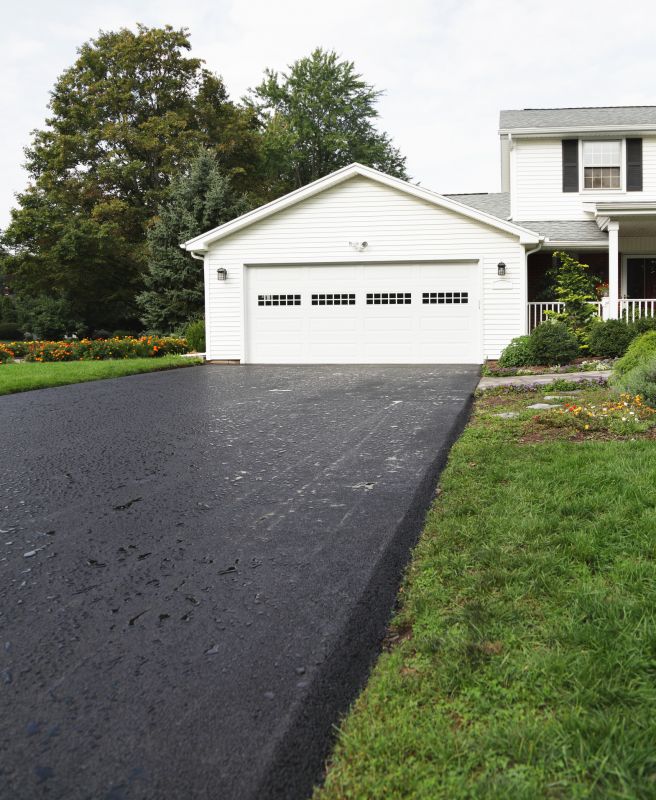 Blacktop Driveway with Clean Finish